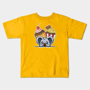 Koala and cupcakes Kids T-Shirt